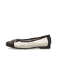 Metallische remonte Ballerinas D0K12-90 mit einer herausnehmbaren Einlegesohle. Schuh Außenseite.