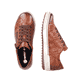 Braune remonte Damen Schnürschuhe D0700-22 mit wasserabweisender TEX-Membran. Schuh von oben, liegend.