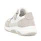 Weiße remonte Damen Sneaker Low D1S03-81 mit Reißverschluss sowie Komfortweite G. Schuh von hinten.