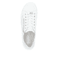 Weiße remonte Damen Schnürschuhe D1E08-80 mit einem Reißverschluss. Schuh von oben.