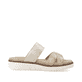Metallische vegane remonte Damen Pantoletten D2048-91 mit einem Klettverschluss. Schuh Innenseite.