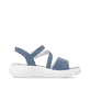 Blaue remonte Riemchensandalen D3L51-14 mit Klettverschluss sowie Extraweite H. Schuh Innenseite.