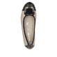Metallische remonte Ballerinas D0K12-90 mit einer herausnehmbaren Einlegesohle. Schuh von oben.