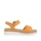 Orangene remonte Damen Riemchensandalen D0Q52-38 mit einem Klettverschluss. Schuh Innenseite.