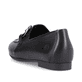 Schwarze remonte Damen Loafer D0K00-00 mit einem Gummizug. Schuh von hinten.