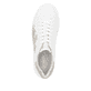 Weiße remonte Damen Sneaker Low D2J00-81 mit Schnürung sowie der Komfortweite G. Schuh von oben.