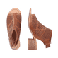 
Kastanienbraune remonte Damen Riemchensandaletten R8774-24 mit einem Blockabsatz. Schuhpaar von oben.