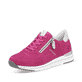 Rosane remonte Damen Sneaker R6705-31 mit Reißverschluss sowie Komfortweite G. Schuh seitlich schräg.