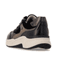 Baskets basses remonte noires femmes D3V00-03 avec membrane remonteTEX. Chaussure vue de l'arrière.