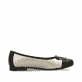 Ballerines remonte métalliques femme D0K12-90 avec finition métallisée. Intérieur de la chaussure.