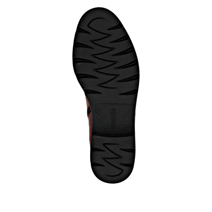 Braune remonte Damen Schnürstiefel D2Q71-22 mit einem Reißverschluss. Schuh Laufsohle.