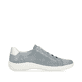 Blaue remonte Damen Schnürschuhe D1E02-14 mit einem Reißverschluss. Schuh Innenseite.