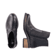 
Mitternachtsschwarze remonte Damen Chelsea Boots D1A71-01 mit einer Profilsohle. Schuhpaar von oben.