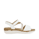 Weiße remonte Riemchensandalen R6860-80 mit einem Klettverschluss. Schuh Innenseite.
