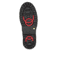 Tiefschwarze remonte Damen Schnürstiefel D9380-02 mit Flip-Grip Sohle. Schuh Laufsohle.