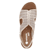 Metallische remonte Keilsandaletten D2L56-90 mit einem Klettverschluss. Schuh von oben.