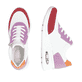 Weiße remonte Damen Sneaker Low D2H00-82 mit Reißverschluss sowie Extraweite H. Schuh von oben, liegend.