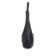 Sac à main remonte Q0774-00 noir tressé et avec compartiment zippé. Côté droit.