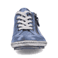 Blaue remonte Damen Schnürschuhe R1402-15 mit wasserabweisender TEX-Membran. Schuh von oben, liegend.
