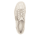 Goldene vegane remonte Damen Schnürschuhe R3408-91 mit einem Reißverschluss. Schuh von oben.