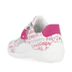 Weiße remonte Damen Schnürschuhe R3403-81 mit einem Reißverschluss. Schuh von hinten.
