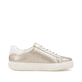 Metallische remonte Damen Sneaker Low D2J00-90 mit einer Schnürung. Schuh Innenseite.