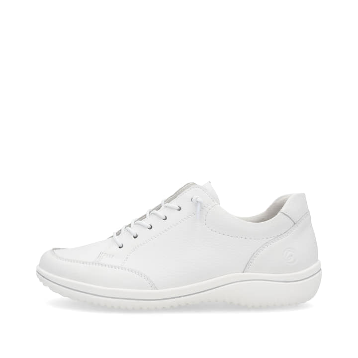 Weiße remonte Damen Schnürschuhe D1E07-80 mit der Komfortweite G. Schuh Außenseite.