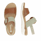 Braungrüne remonte Riemchensandalen R6853-24 mit trendiger Schnalle. Schuh von oben, liegend.