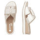 Goldene remonte Damen Pantoletten D6456-92 mit Gummizug sowie weicher Innensohle. Schuh von oben, liegend.