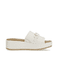 Vanillebeige remonte Damen Pantoletten D1N51-80 mit modischer Kette. Schuh Innenseite.