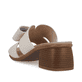 Beige remonte Damen Pantoletten R8759-60 mit einem Gummizug sowie leichter Sohle. Schuh von hinten.