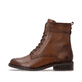 Braune remonte Damen Schnürstiefel D2W80-24 mit einem Reißverschluss. Schuh Außenseite.