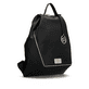 remonte Damen Rucksack Q0527-00 in Mattschwarz aus Textil mit Reißverschluss. Rucksack getragen.