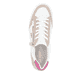 Weiße remonte Damen Sneaker Low D2J01-81 mit Reißverschluss sowie Komfortweite G. Schuh von oben.