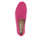 Magentafarbene remonte Damen Loafer D0K02-31 mit einem Elastikeinsatz. Schuh von oben.