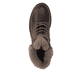 Dunkelbraune remonte Damen Schnürstiefel D0B74-25. Schuh von oben.