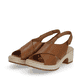 Cremebeige remonte Damen Pantoletten D0N53-80 mit einer leichten Sohle mit Blockabsatz. Schuh Innenseite