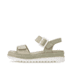 Grüne remonte Riemchensandalen D3P53-52 mit trendiger Schnalle. Schuh Außenseite.
