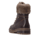 Dunkelbraune remonte Damen Schnürstiefel D0B74-25. Schuh von hinten.