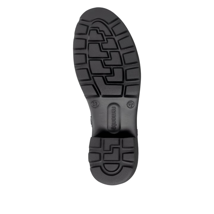 Schwarze remonte Chelsea Boots D0A70-00 mit Reißverschluss sowie Komfortweite G. Schuh Laufsohle.