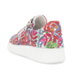 Mehrfarbige remonte Damen Sneaker Low D2E02-90 mit einem Reißverschluss. Schuh von hinten.
