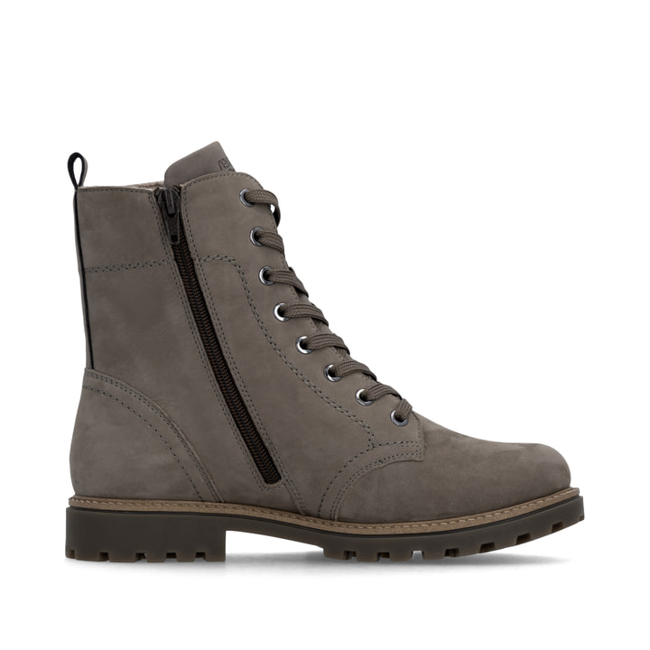 Graue remonte Damen Schnürstiefel D8489-42 mit wasserabweisender TEX-Membran. Schuh Innenseite.