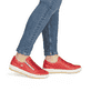 Chaussures à lacets remonte rouges pour femme D0700-33. Chaussure au pied.