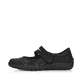 Schwarze remonte Ballerinas R3510-03 mit Klettverschluss sowie Komfortweite G. Schuh Außenseite.