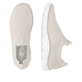 Beige remonte Damen Slipper D3G01-60 mit einem Gummizug sowie der Komfortweite G. Schuh von oben, liegend.