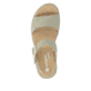 Grüne remonte Riemchensandalen D3P53-52 mit trendiger Schnalle. Schuh von oben.