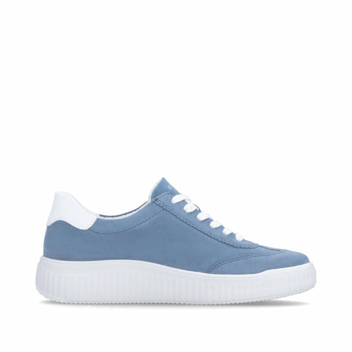 Blaue remonte Damen Schnürschuhe D3E00-14 mit der Extraweite H. Schuh Innenseite.
