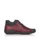 Weinrot-schwarze remonte Damen Schnürstiefel R1477-35 mit einem Reißverschluss. Schuh Innenseite.
