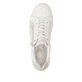 Weiße remonte Damen Sneaker Low D2E00-81 mit Reißverschluss sowie Komfortweite G. Schuh von oben.