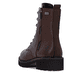 Braune remonte Damen Schnürstiefel D8656-25 mit wasserabweisender TEX-Membran. Schuh von oben.